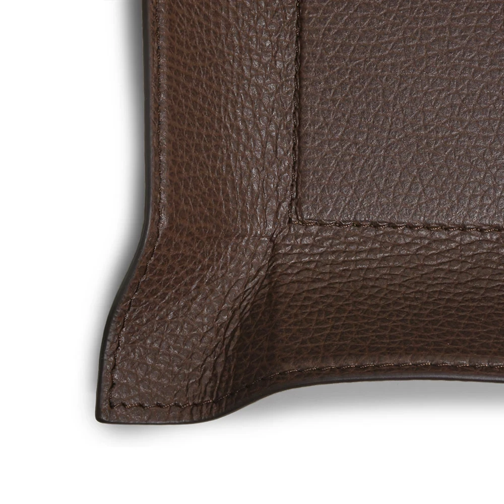 Taschenleerer Hirsch Rechteckig Leder Moccabraun