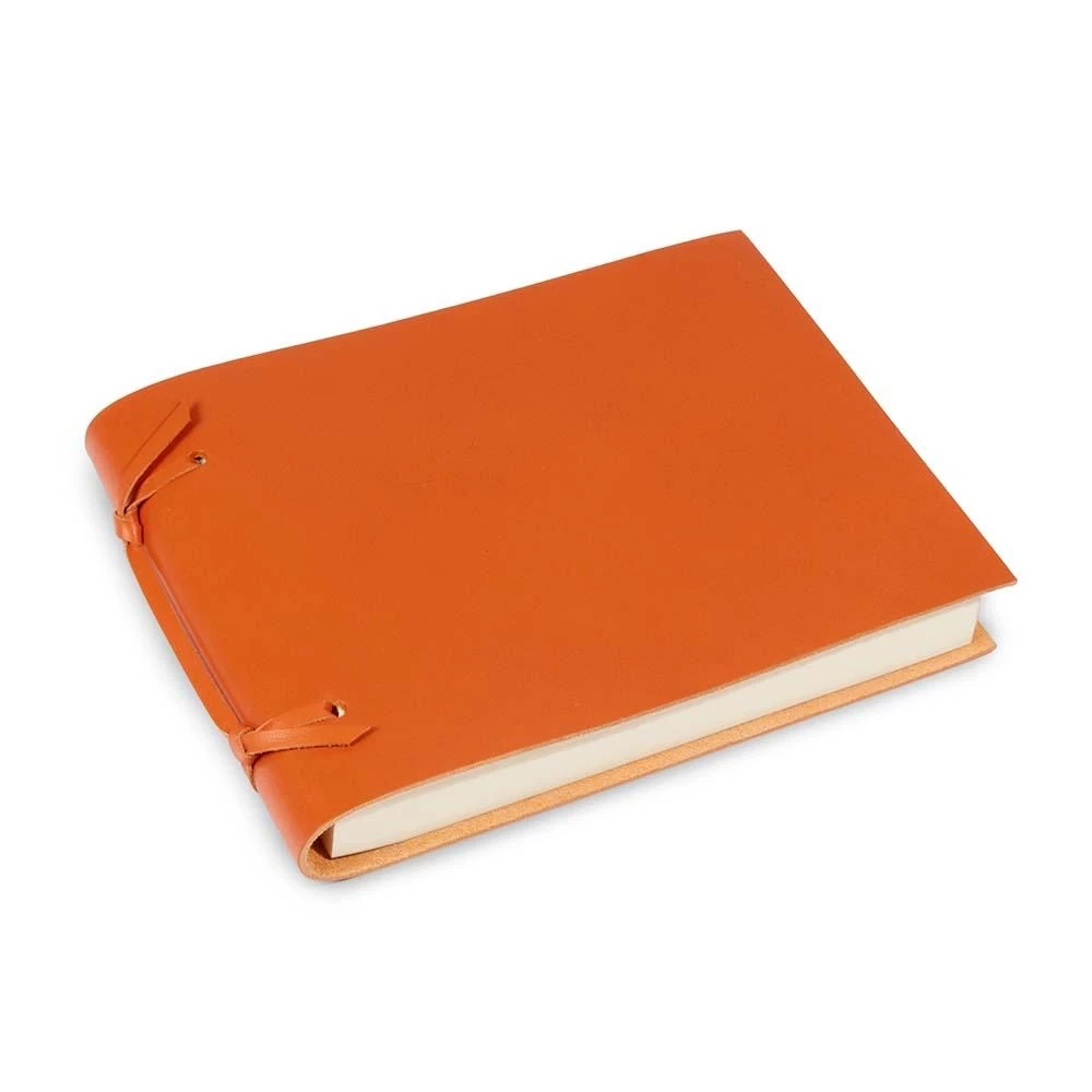 Skizzenblock Groß Leder Orange
