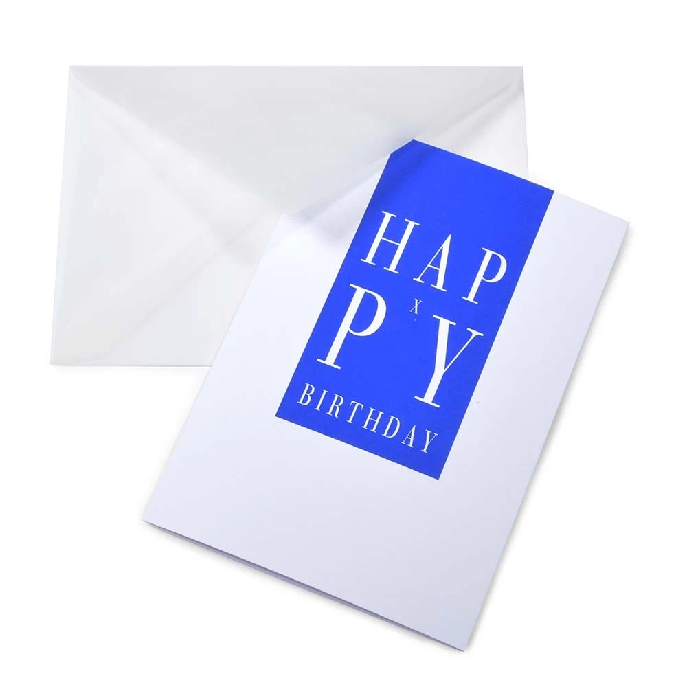 Geburtstagskarte Happy Birthday Blau A5
