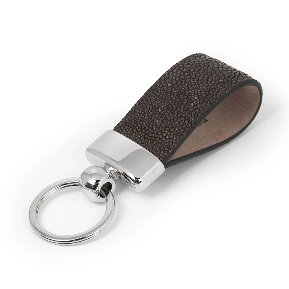 Schlüsselanhänger Rochen Leder Braun