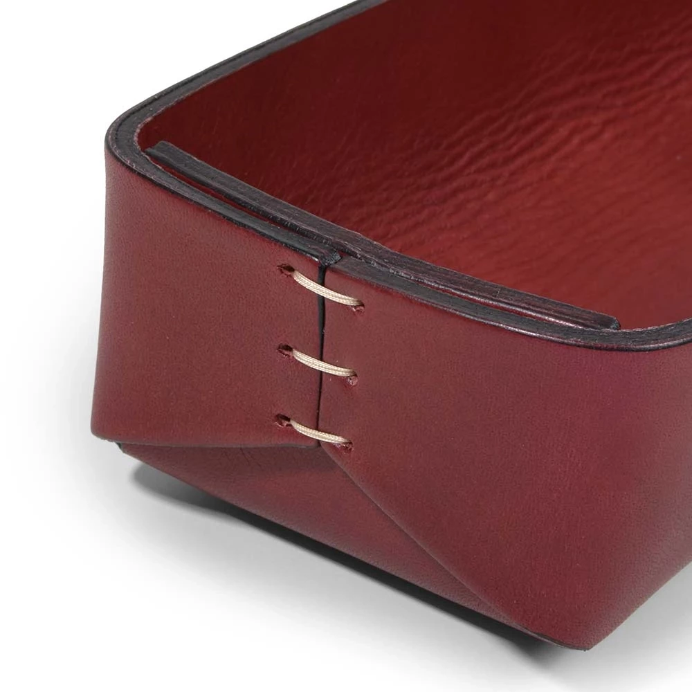 Stiftablage Stitch Schmal Leder Bordeaux