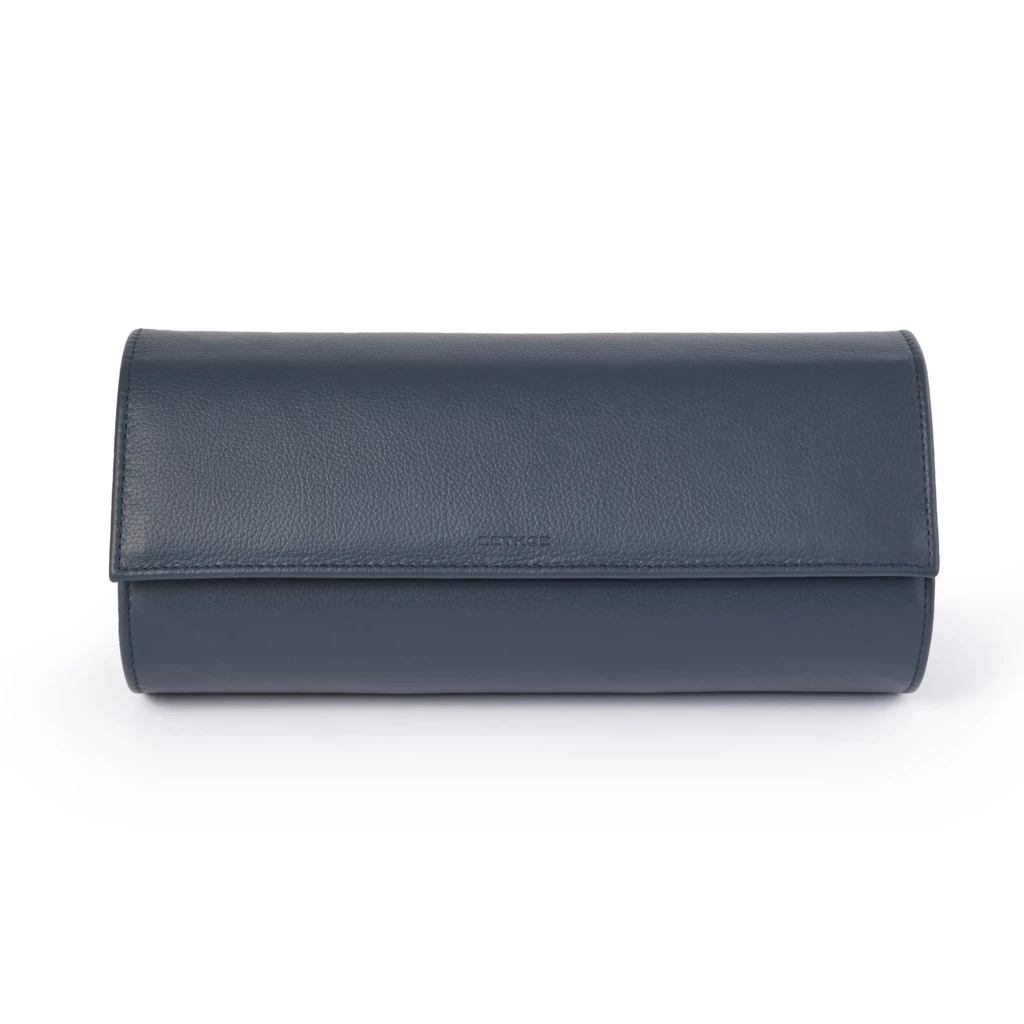 Uhrenrolle für 3 Uhren Leder Blau