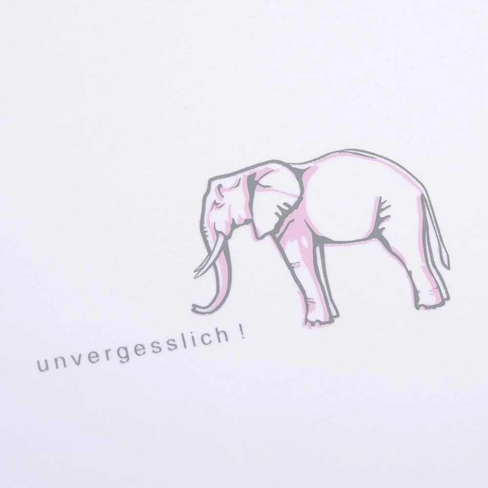 Grußkarte Elefant – Unvergesslich