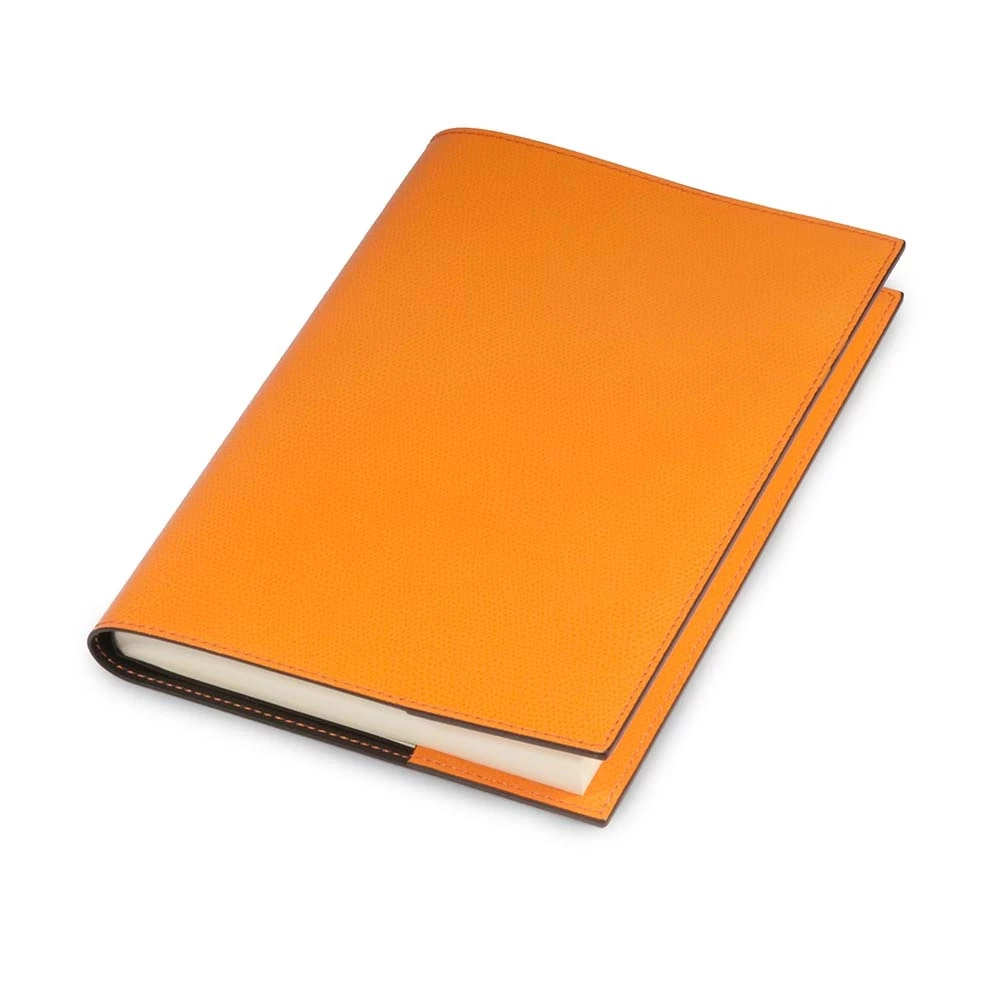 Buchhülle A5 Leder Orange