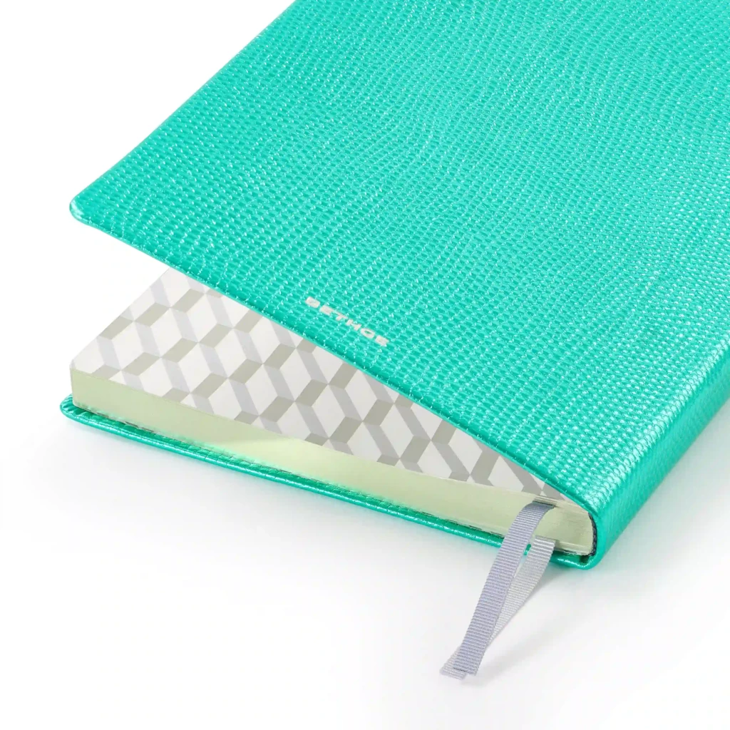 Notizbuch A5 Blanko Leder Mint