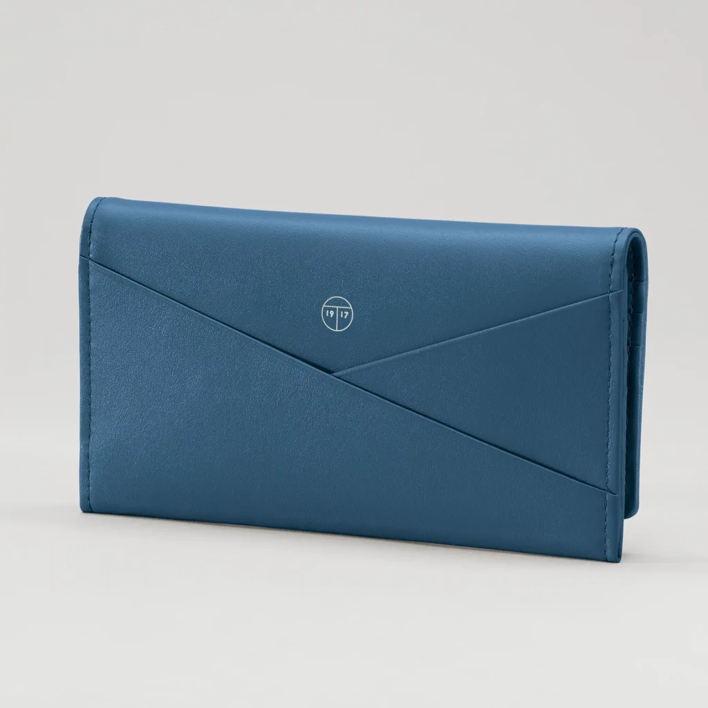 Portemonnaie Wallis Leder Himmelblau