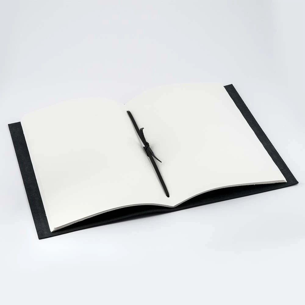 Gästebuch A4 Leder Schwarz