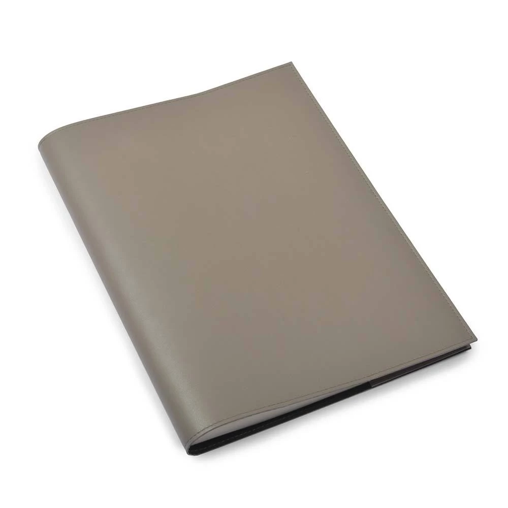 Buchhülle für DIN A4 Bücher Glattleder Taupe