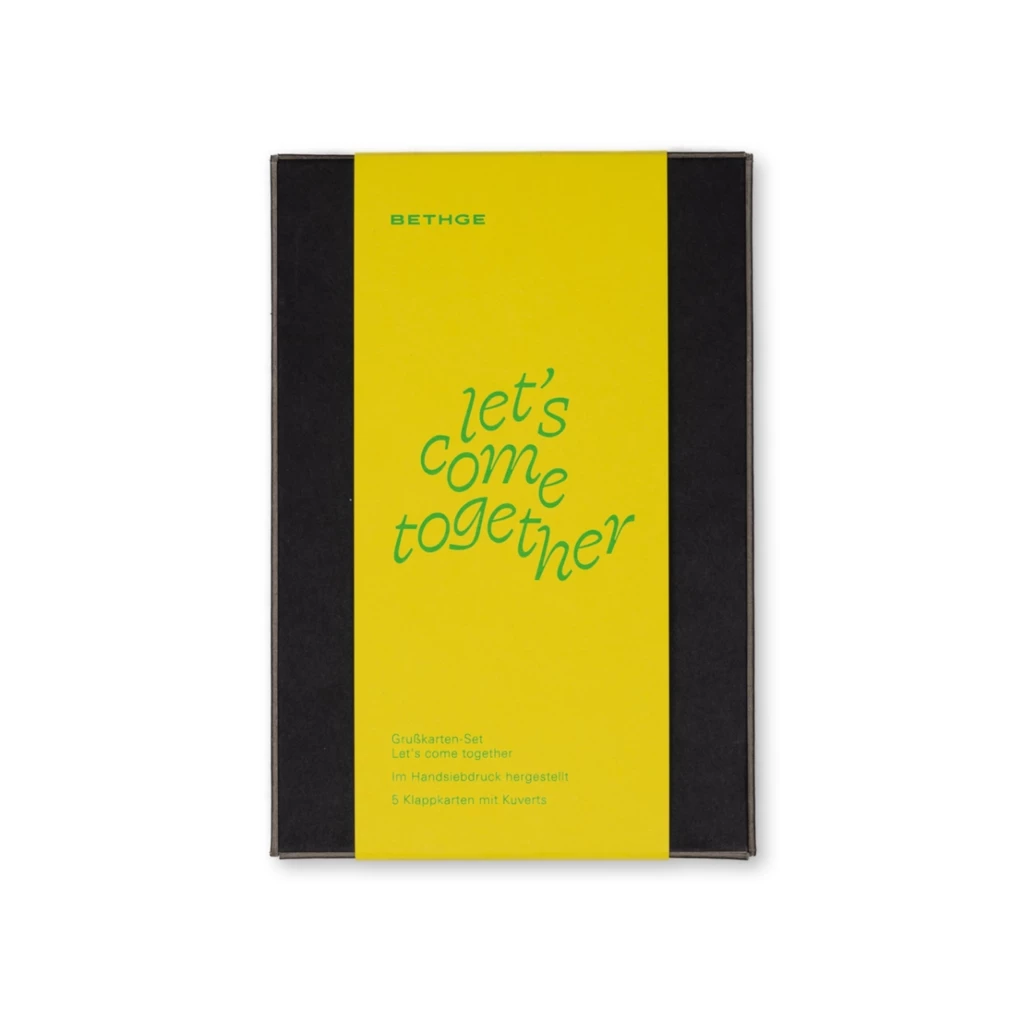 Grußkarten-Set Let's come together Mini mit 5 Klappkarten