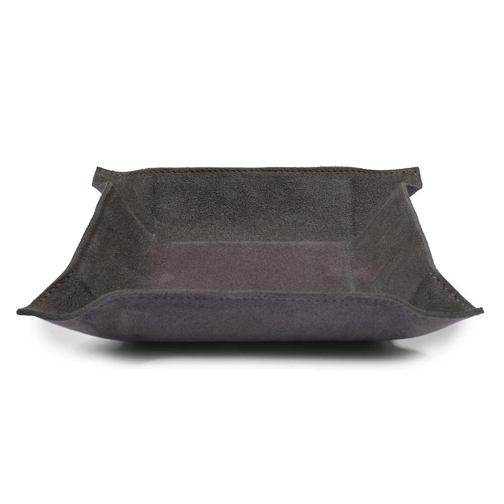 Taschenleerer Wildleder Quadratisch Leder Lava