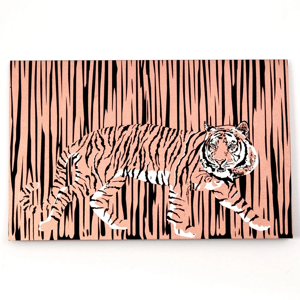 Grußkarte Dschungel-Tiger Kupfer