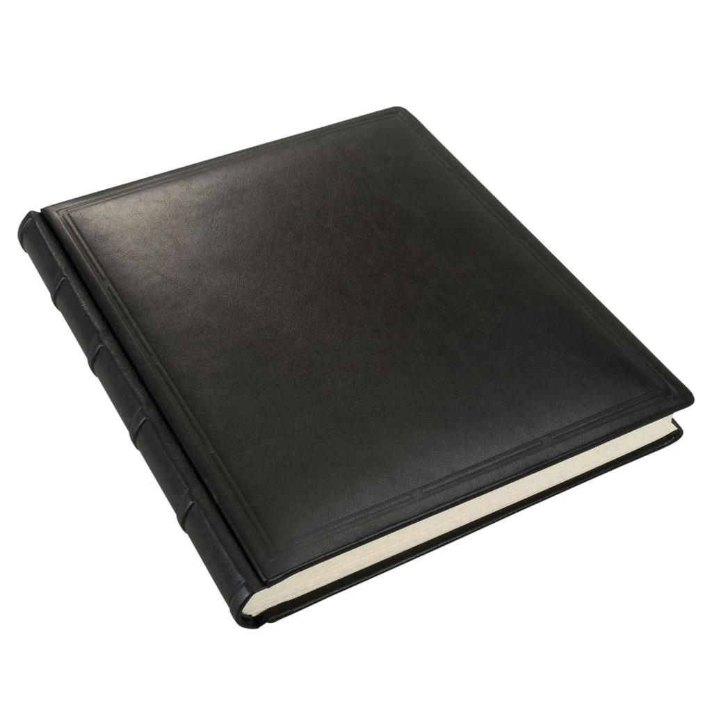 Kondolenzbuch Rindvoll Verona Leder onyx-schwarz