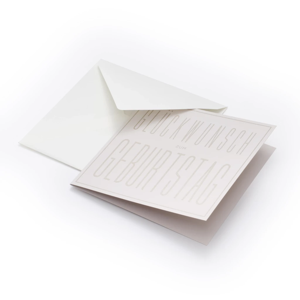 Grußkarte Geburtstag Typo Glückwunsch Pure Sand