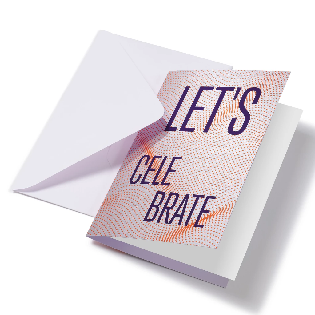 Grußkarte "Let's celebrate" Dots