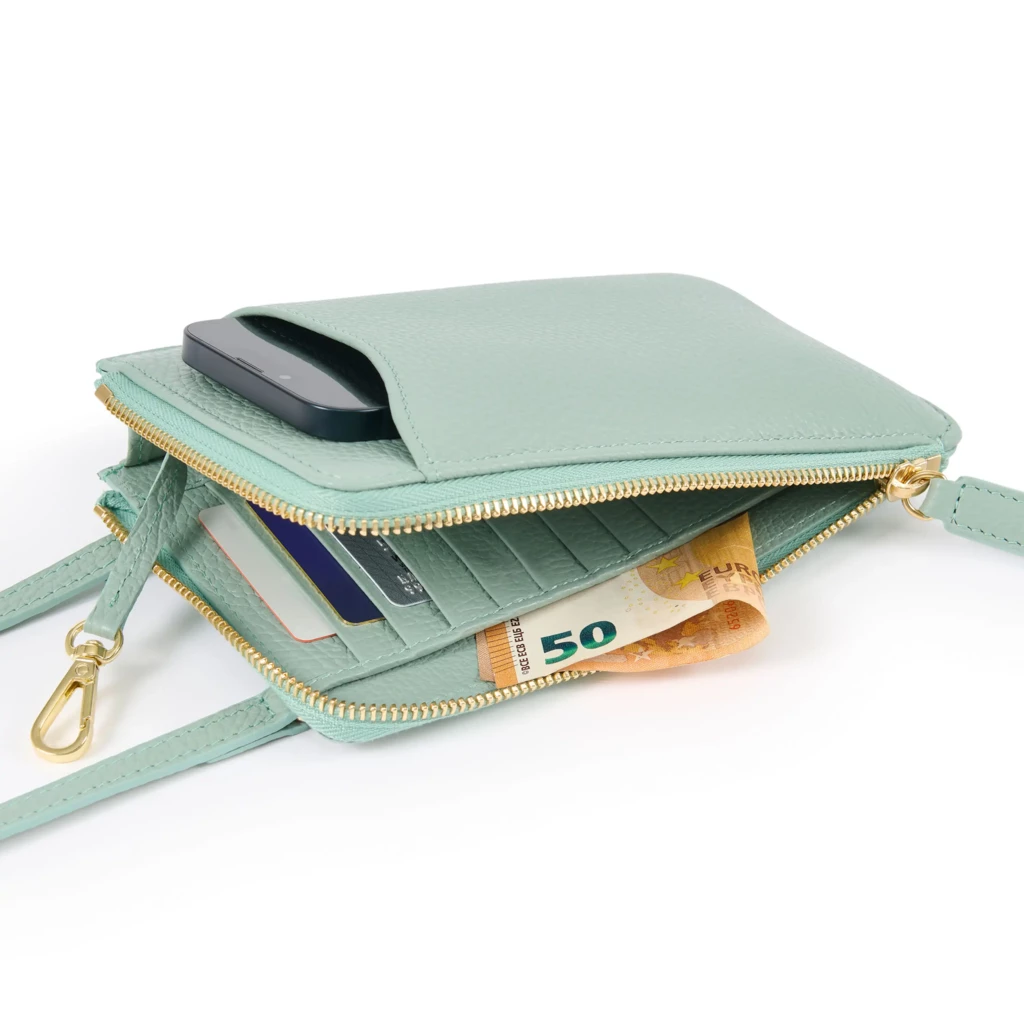 Crossbody Tasche Adri Leder Salbeigrün