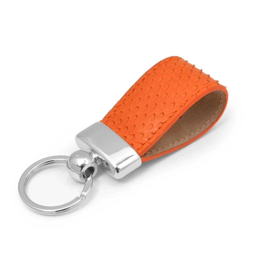 Schlüsselanhänger Python Leder Orange