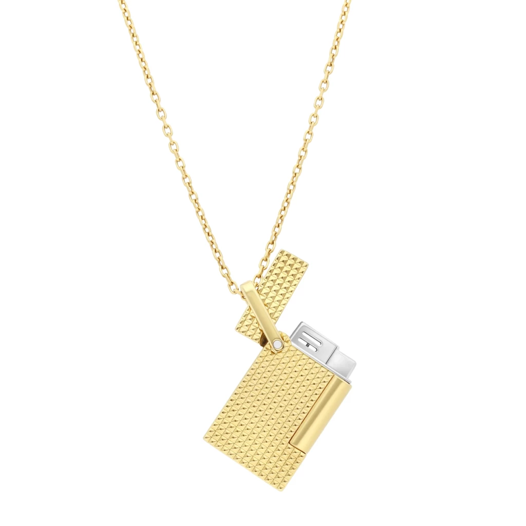 S.T. Dupont Halskette Feuerzeug Gold