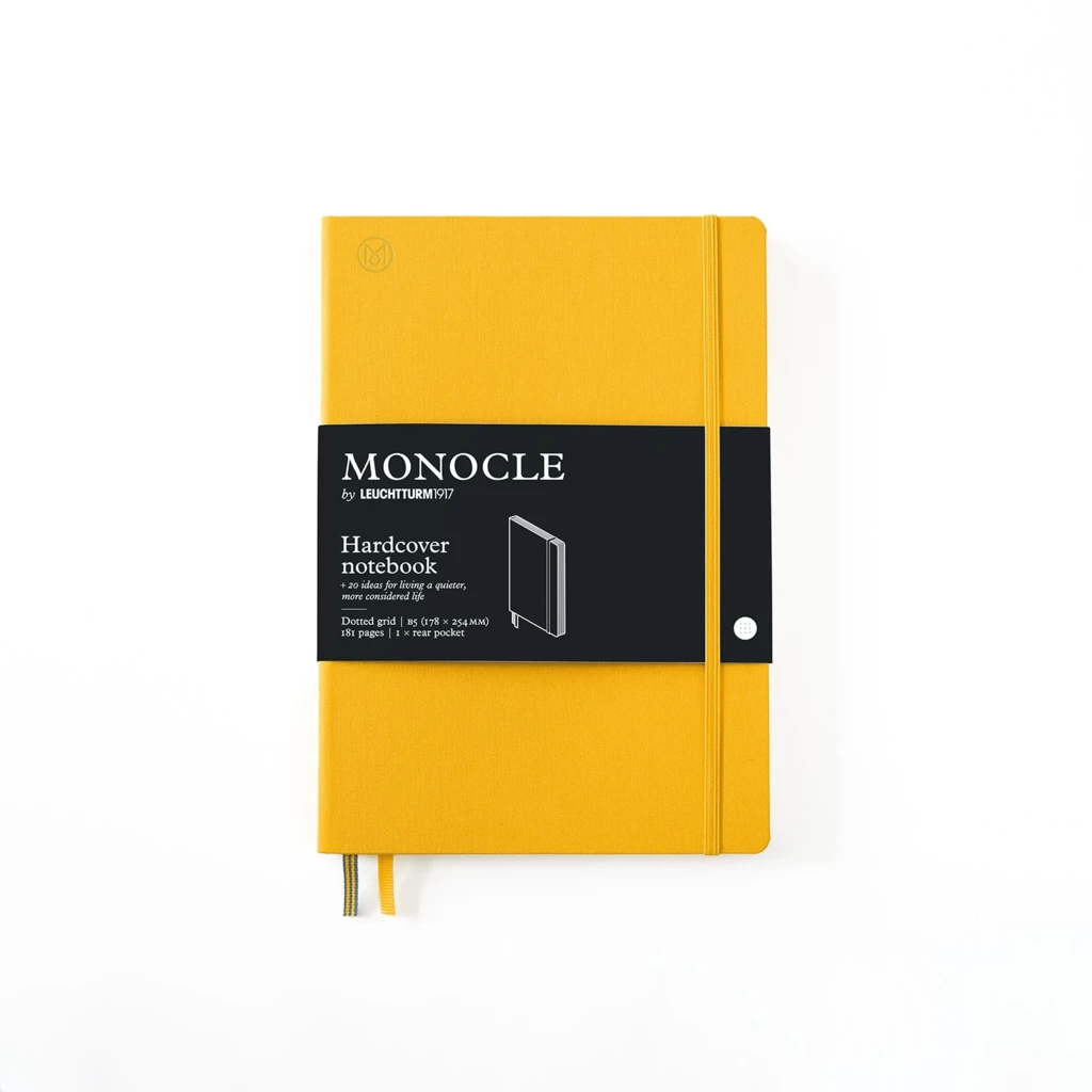 Monocle by LT1917 Notizbuch B5 Hardcover Gepunktet Gelb
