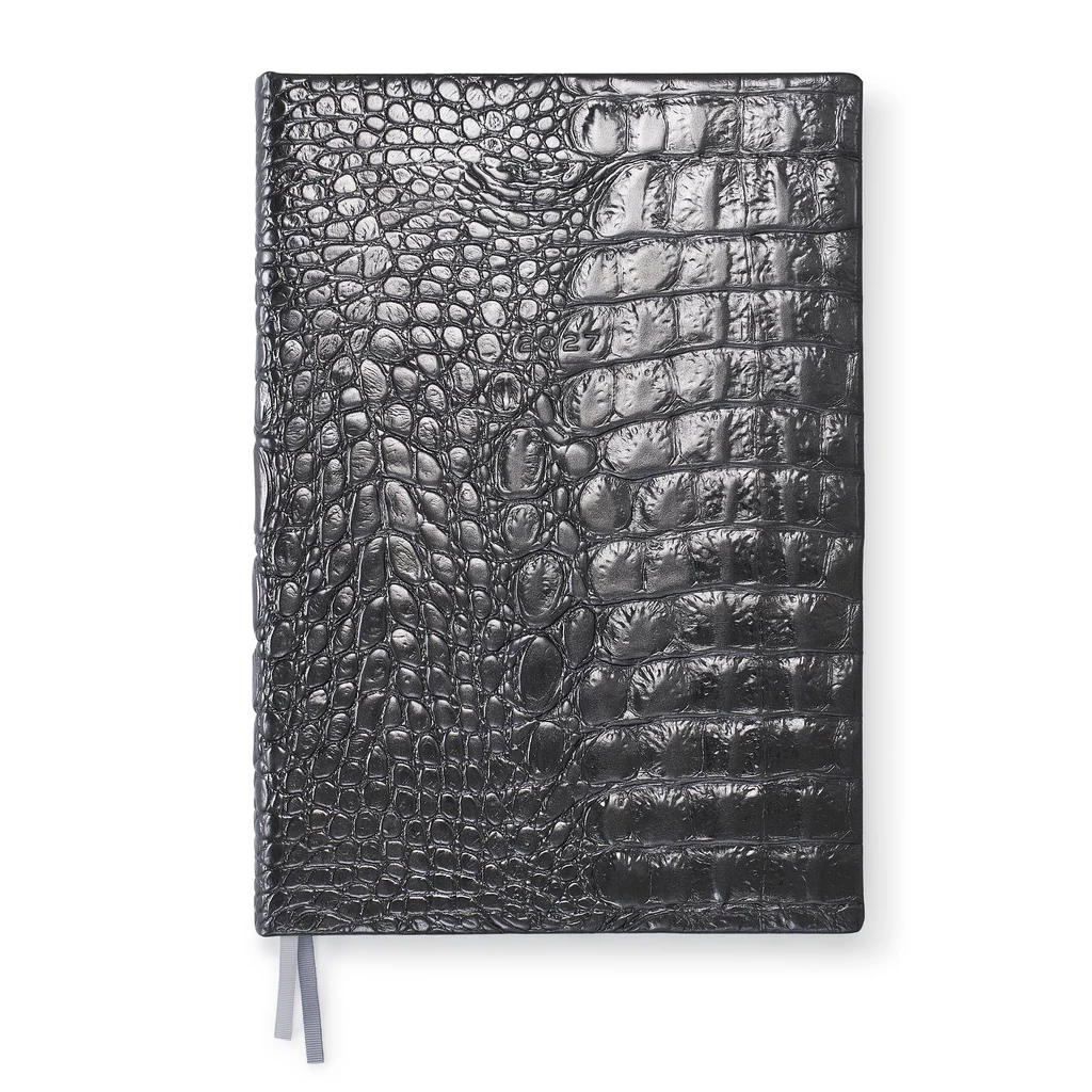 Tagesplaner 2027 Wild Black Leder