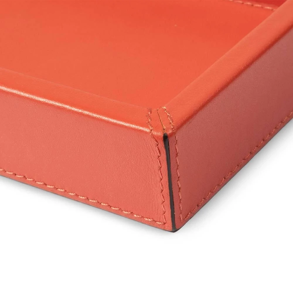 Tablett Nappa 24x12 cm Leder Orange