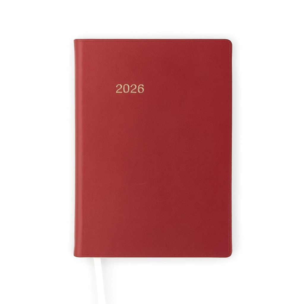 TeBe Ausgabe C Wochenkalender 2026 TeBeskin Kunstleder rubin-rot