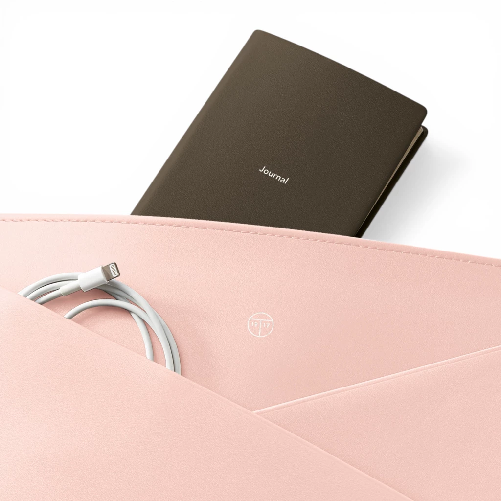Treuleben Laptoptasche Leder Rosa