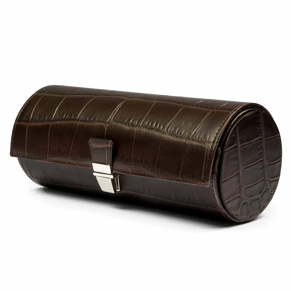 leder_uhrenrolle_fuer_3_uhren_alligator-optik_8 Leder Uhrenrolle 3 Uhren Alligatoroptik Schwarz