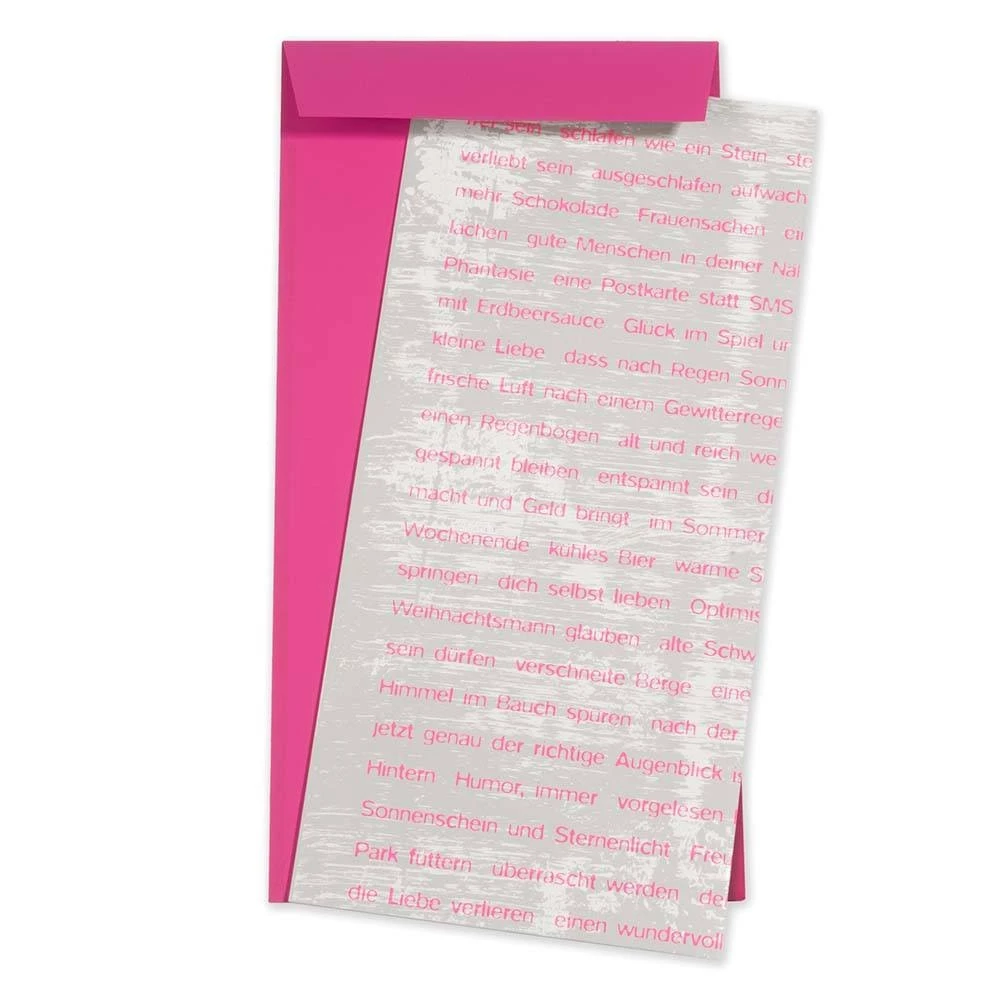 Grußkarte Wishes Neonpink