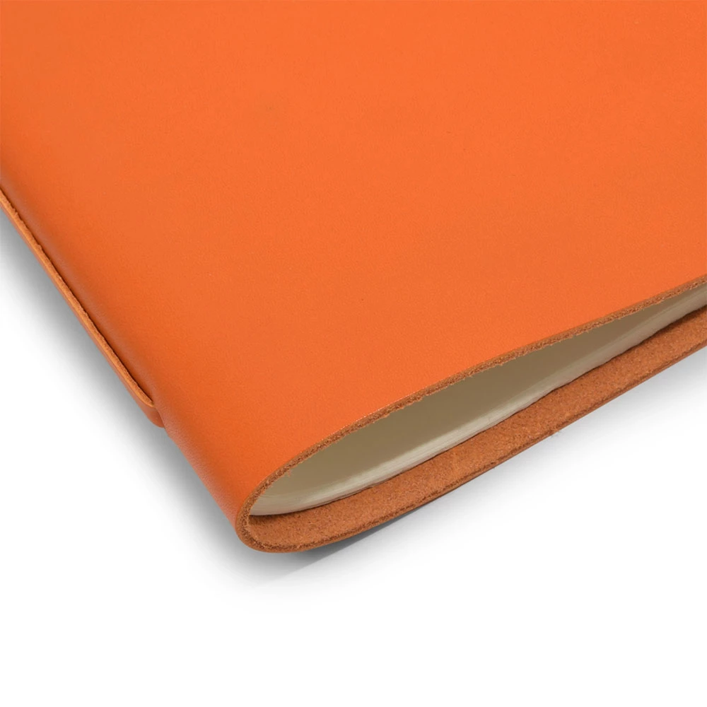 Gästebuch A4 Leder Orange