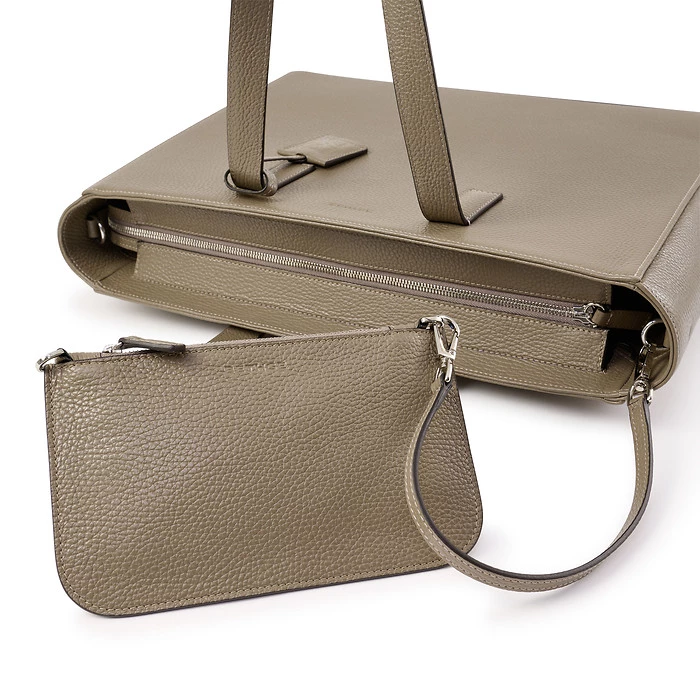 Business Shopper Leder Taupe