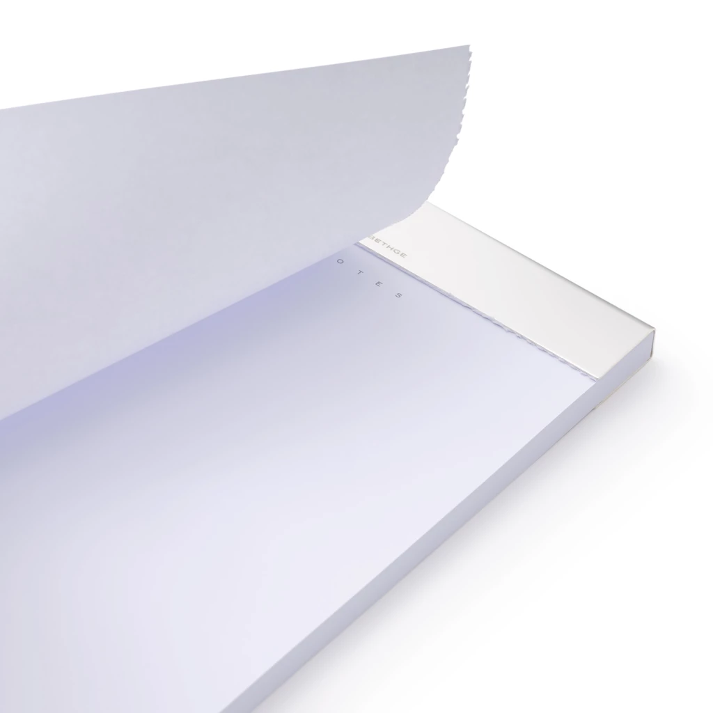 Notizblock mit Metallschiene Silver Notes
