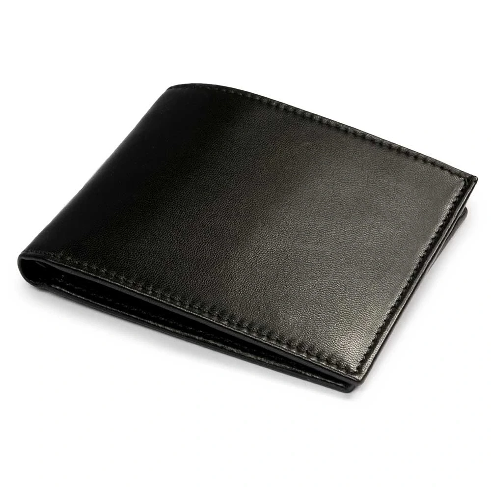 Portemonnaie mit Münzfach Leder Schwarz