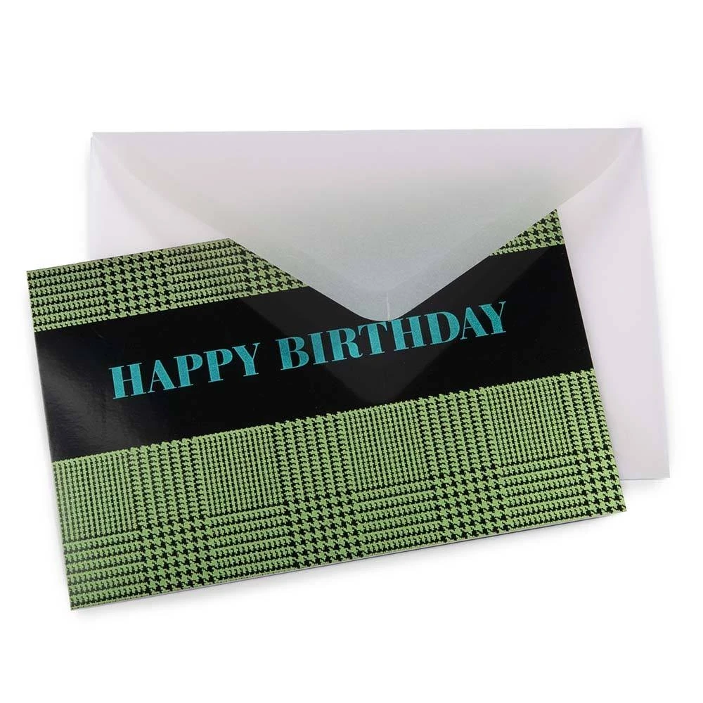 Grußkarte Geburtstag Glenncheck