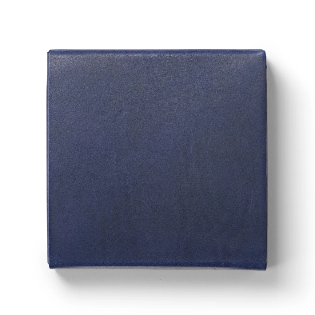 LEGENDÄR Etui quadratisch "ETWEE Square" Leder Dunkelblau