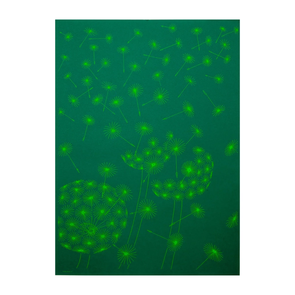 Geschenkpapier Pusteblume 3er-Set Grün