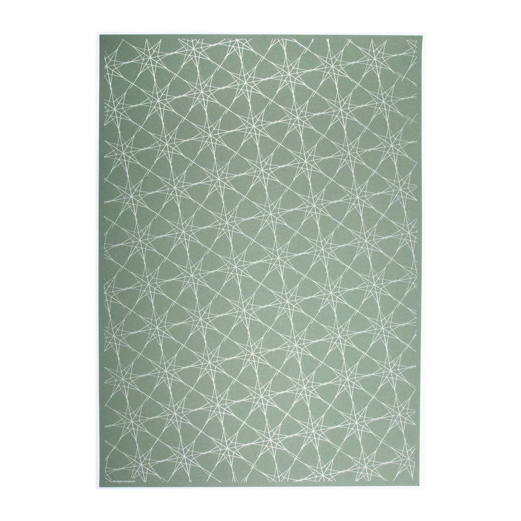 Geschenkpapier Starlines 3er-Set Grün