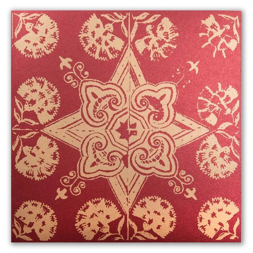 Weihnachtskarte Kachel Delfter Art