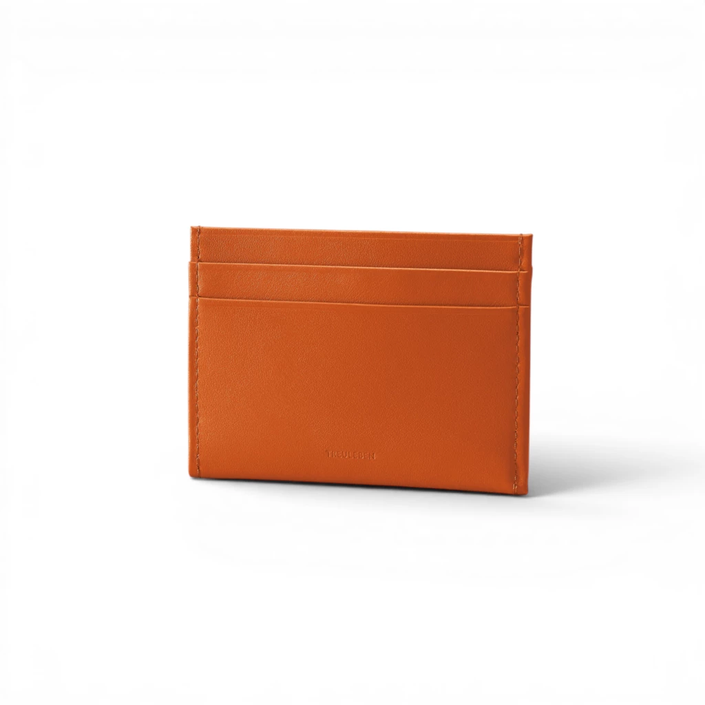 Treuleben Kreditkartenetui Leder Orange