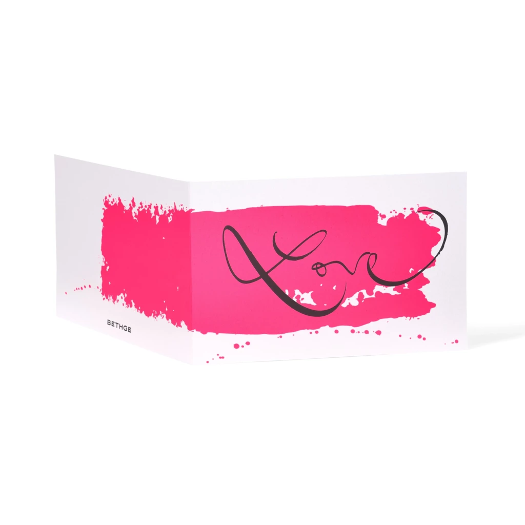 Grußkarte "Love" Kalligraphie