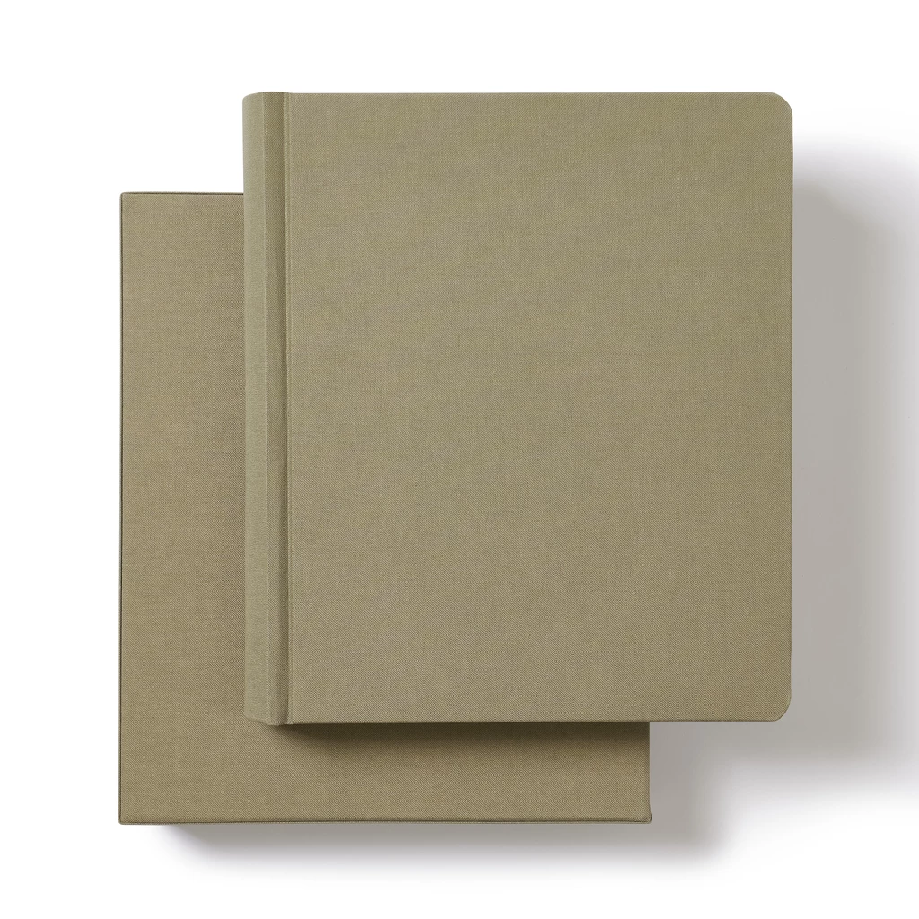 Fotoalbum 80 Seiten Leinen Kaki