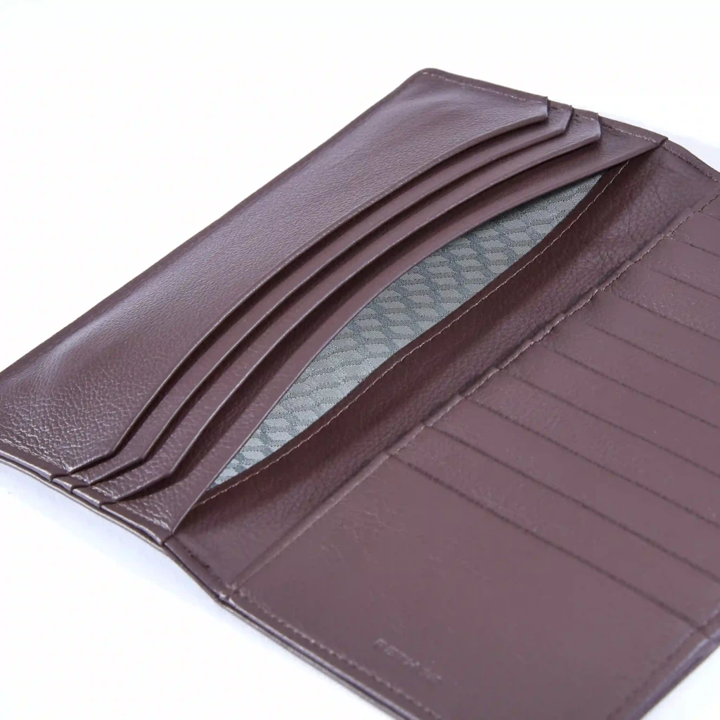 Brieftasche 10 Karten Leder Braun