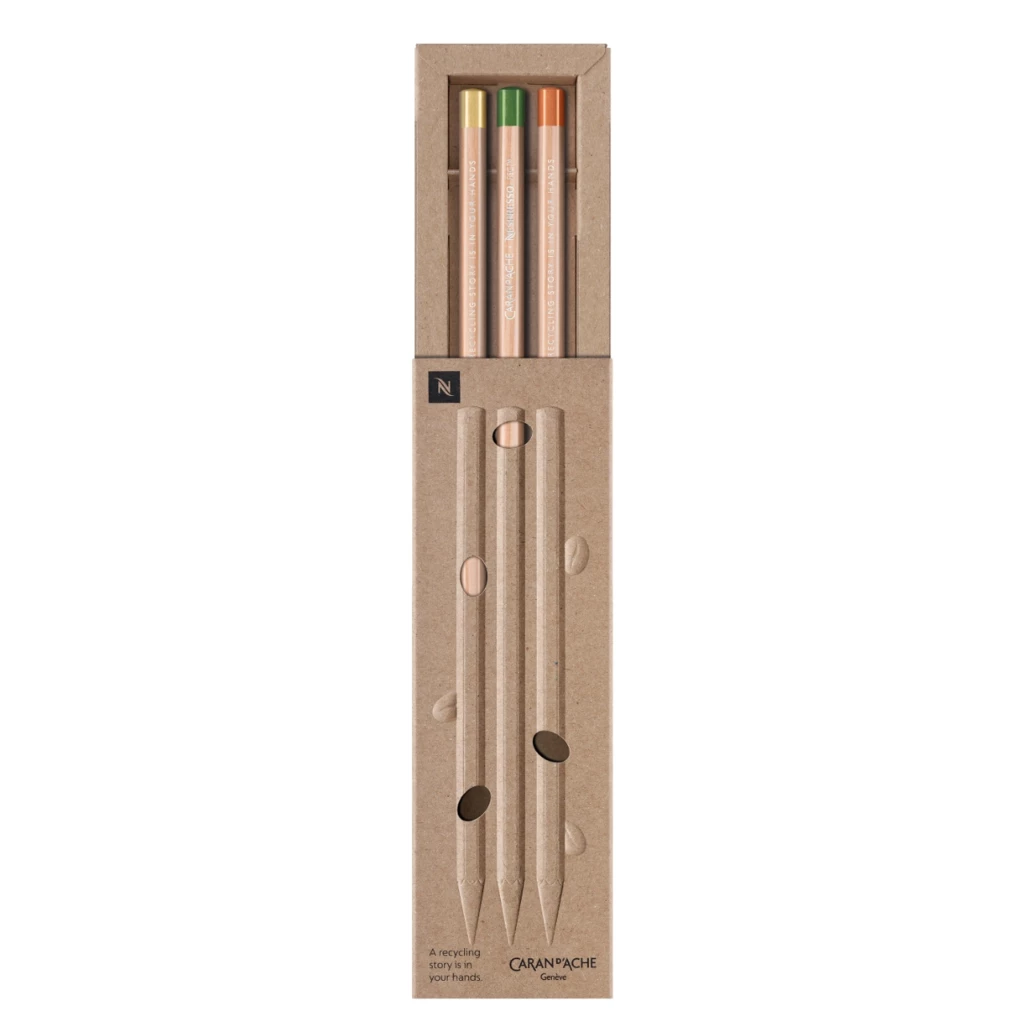 Caran d'Ache 3er Bleistift-Set Swiss Wood Nespresso Ed. 5