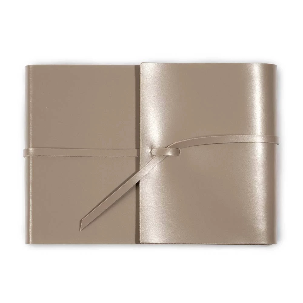 Fotoalbum mit Band 25 Blatt Leder Latte