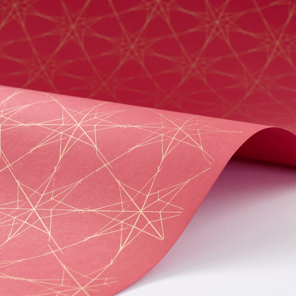 Geschenkpapier Starlines 3er-Set Rot