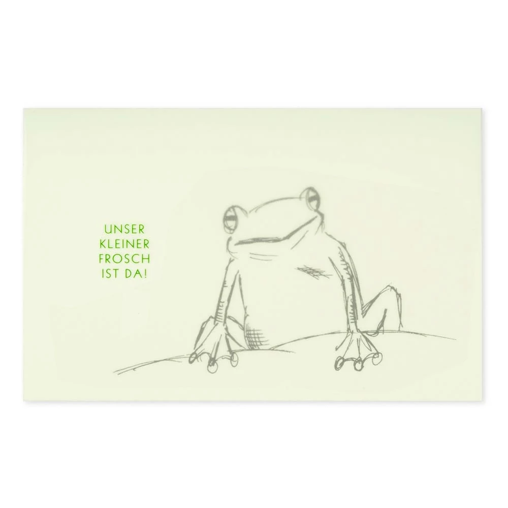 Grußkarte Frosch schwarz Unser kleiner Frosch