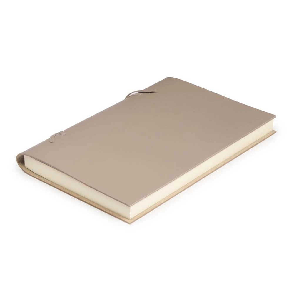 Skizzenblock Groß Leder Taupe