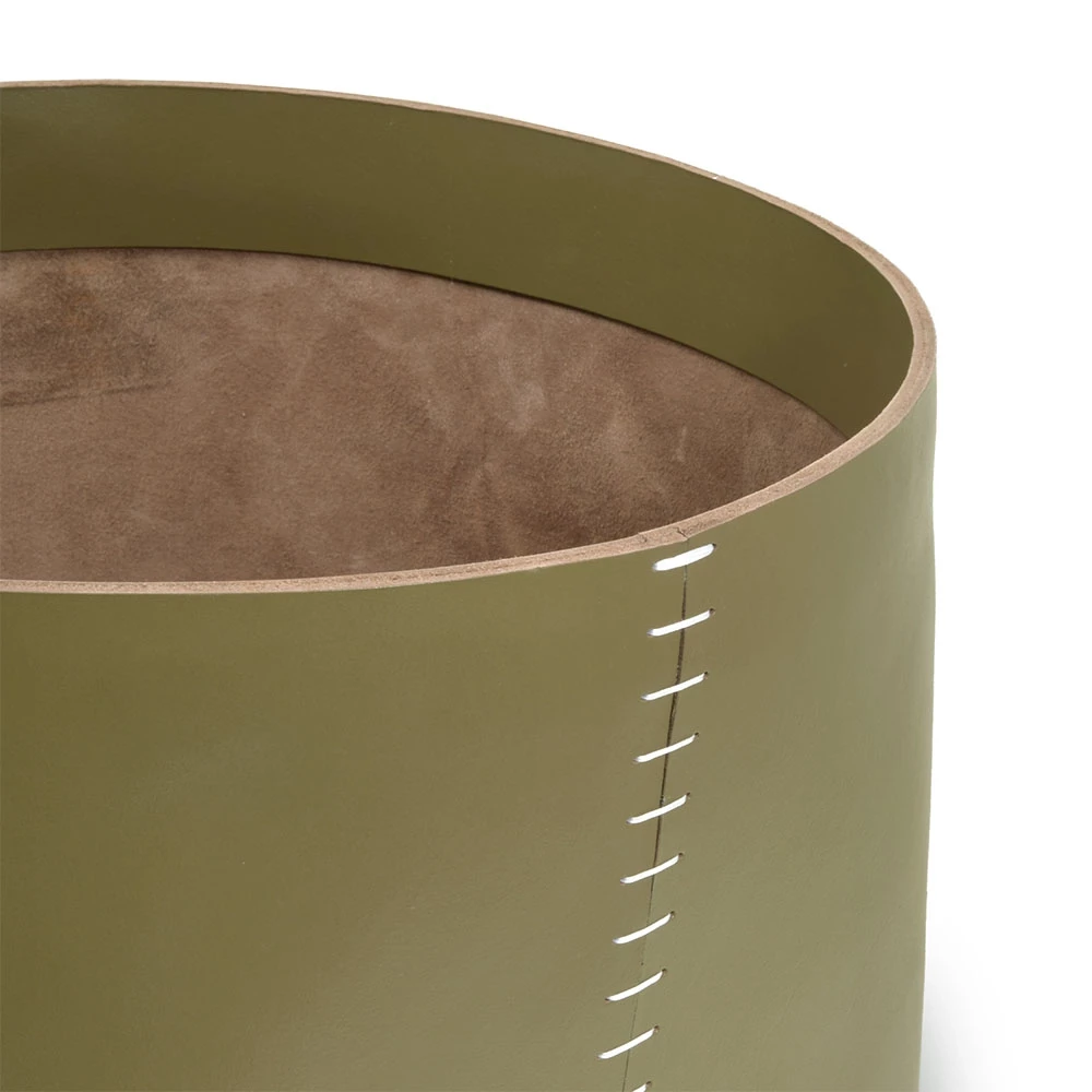 Papierkorb Leder Clay