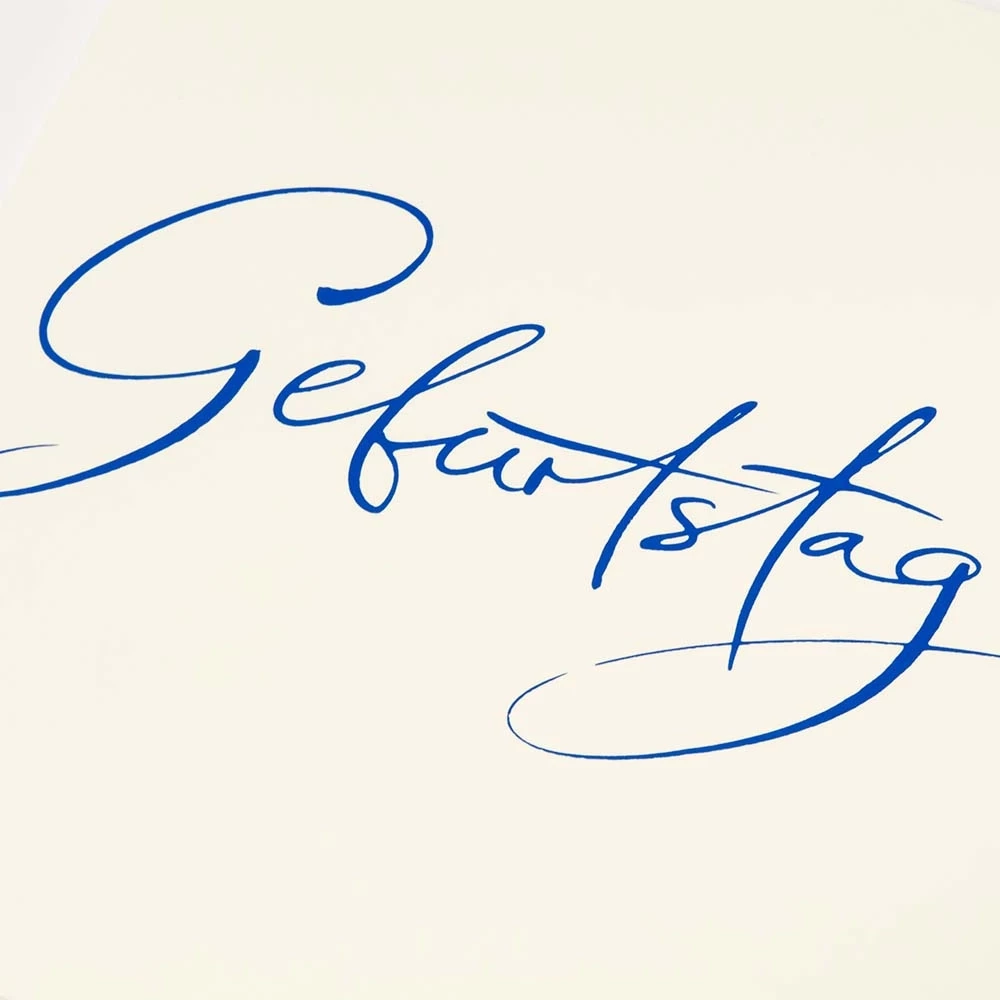 Grußkarte Geburtstag Kalligrafie