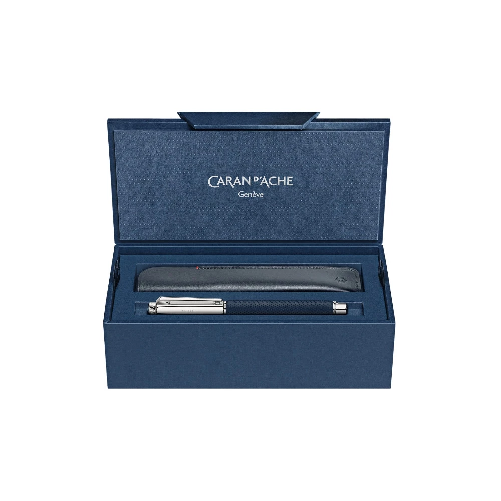 Caran d'Ache Tintenroller Varius Trophy Set mit Lederetui