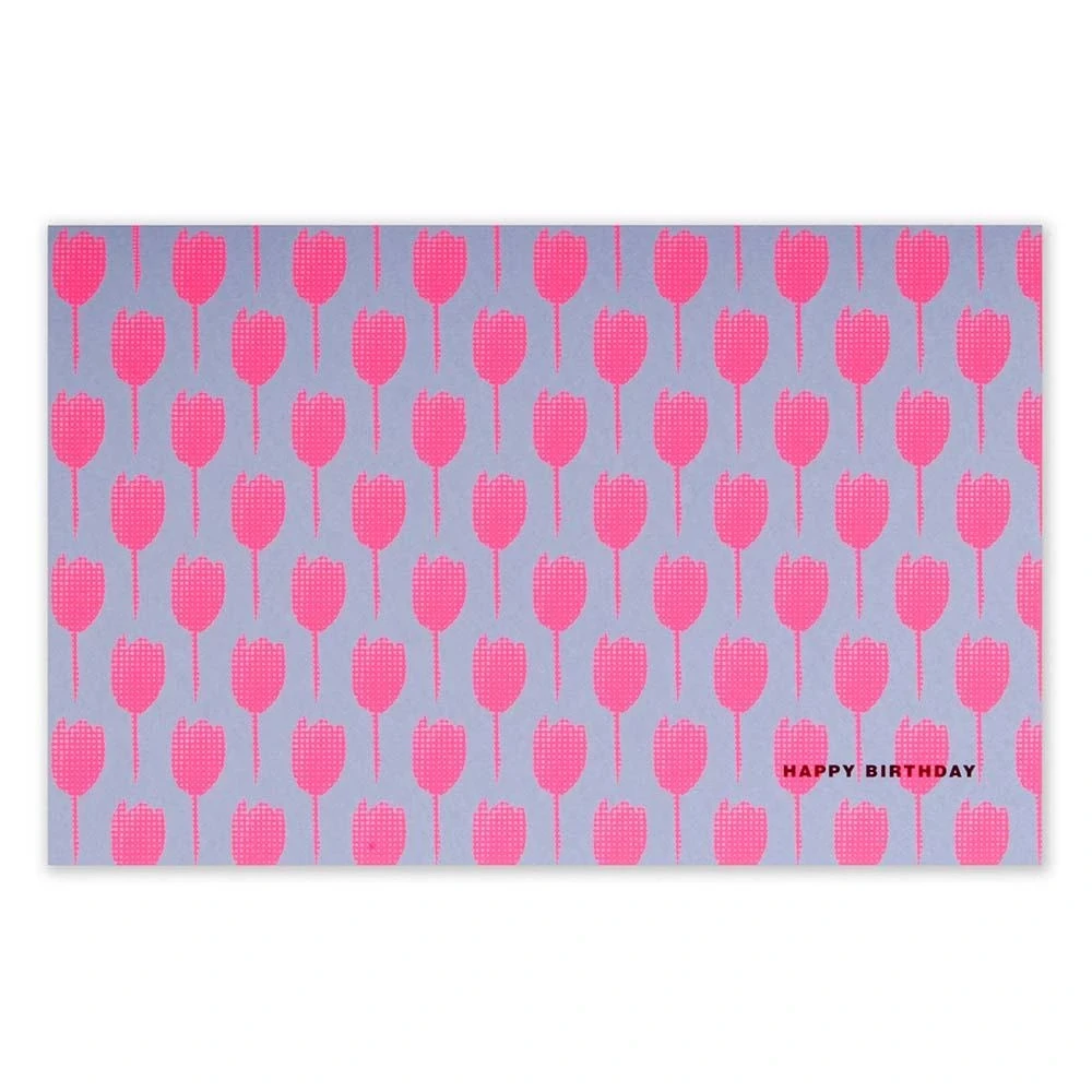 Grußkarte Geburtstag Feldpost Pink